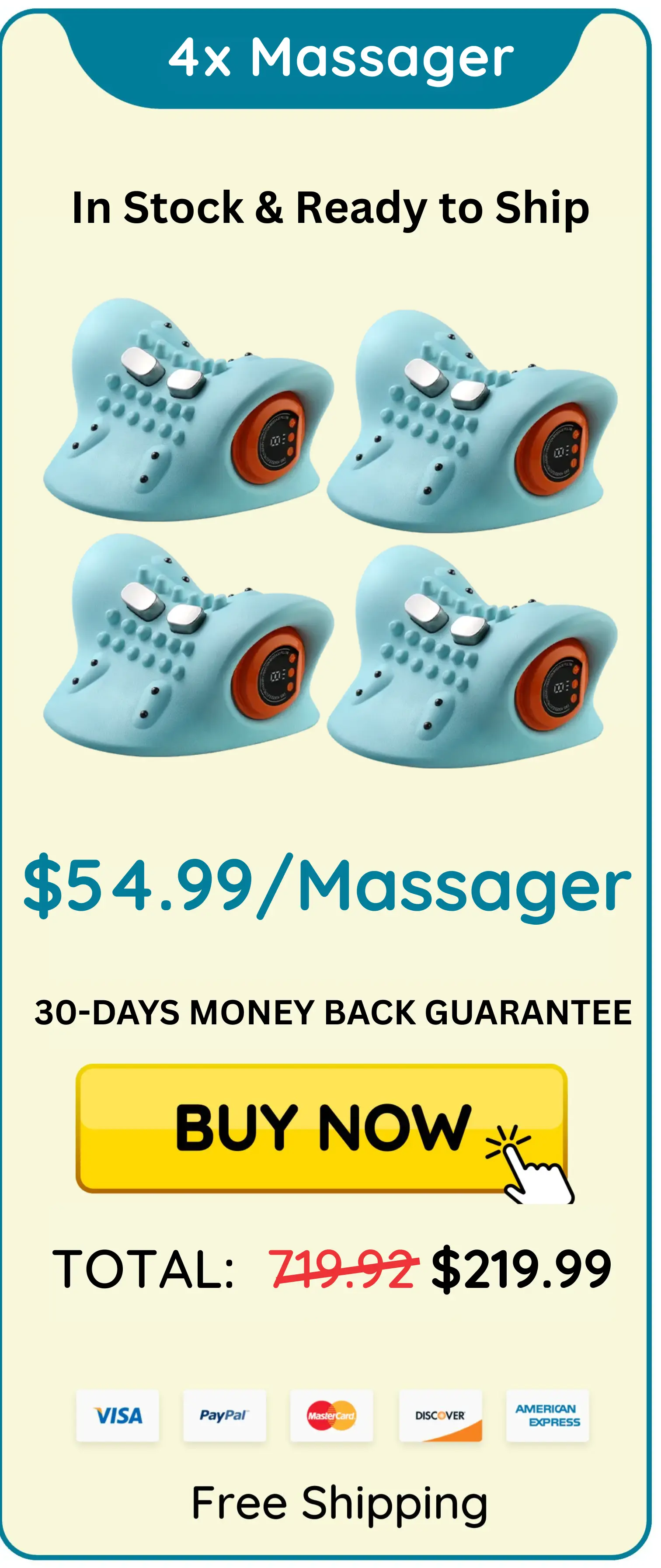 Relaxnecker PostureLift Massager EMS massage device package 4